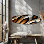 Tiger Fur Texture Glass Wall Art.