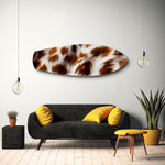 Cow Hide Texture Glass Wall Art.