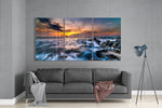 Sunset On The Beach Glass Art
