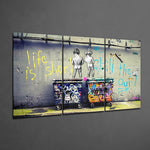Graffiti Street Stencil Art Glass Art
