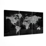 World Map Glass Art