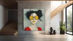 Abstracte Vrouw – Ontwerp 2 – Vierkante Canvas Wanddecoratie – Canvas Wandkunst in Vierkante Uitvoering