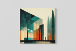 Abstracte Kleuren – Vierkant Canvas Kunstwerk voor het Interieur