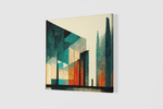 Abstracte Kleuren – Vierkant Canvas Kunstwerk voor het Interieur