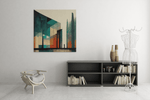 Abstracte Kleuren – Vierkant Canvas Kunstwerk voor het Interieur