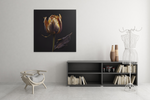 Gouden Roos – Modern Canvas Schilderij – Vierkant Canvas Kunst voor de Muur