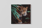 Wild Luipaard – Canvas Wandkunst in Vierkante Uitvoering
