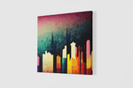 Abstracte Kunst New York – Vierkant Canvas Schilderij voor de Wand