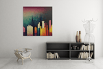 Abstracte Kunst New York – Vierkant Canvas Schilderij voor de Wand