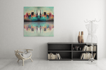 New Yorkse Stad – Vierkant Canvas Kunstwerk voor het Interieur