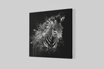 Zebra – Canvas Wandkunst in Vierkante Uitvoering