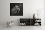 Zebra – Canvas Wandkunst in Vierkante Uitvoering
