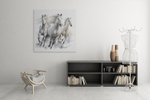 Rennende Paarden – Canvas Wandkunst in Vierkante Uitvoering