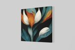 Abstracte Kunst Bloem – Modern Canvas Schilderij – Vierkant Canvas Kunstwerk voor het Interieur