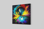 Kleurrijke Abstractie – Ontwerp 2 – Modern Canvas Schilderij – Vierkant Canvas Kunstwerk voor het Interieur