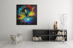 Kleurrijke Abstractie – Ontwerp 2 – Modern Canvas Schilderij – Vierkant Canvas Kunstwerk voor het Interieur