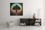 Levensboom – Canvas Wanddecoratie in Vierkante Vorm