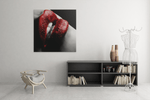 Rode Lippen – Vierkante Canvas Wandkunst