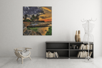 Zonsondergang – Ontwerp 2 – Modern Canvas Schilderij – Vierkant Canvas Schilderij voor de Wand