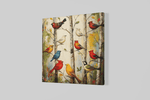 Abstracte Kunst Vogels – Canvas Wanddecoratie in Vierkante Vorm