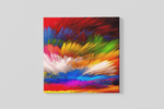 Kleurrijke Abstractie – Ontwerp 3 – Vierkant Canvas Kunst voor de Muur