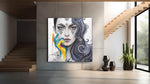Abstracte Vrouw – Ontwerp 3 – Canvas Wandkunst in Vierkante Uitvoering