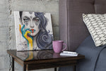 Abstracte Vrouw – Ontwerp 3 – Canvas Wandkunst in Vierkante Uitvoering
