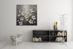 Witte Madeliefjes – Vierkant Canvas Kunstwerk voor het Interieur