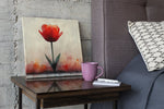Rode Tulp – Vierkant Canvas Kunstwerk voor het Interieur