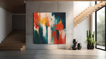 Kleurstroom – Modern Canvas Schilderij – Vierkant Canvas Kunst voor de Muur
