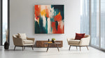 Kleurstroom – Modern Canvas Schilderij – Vierkant Canvas Kunst voor de Muur