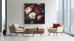Rozen en Geheimen – Canvas Wanddecoratie in Vierkante Vorm
