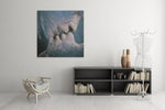Romantische Kus – Canvas Wanddecoratie in Vierkante Vorm