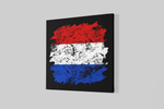 Nederlandse Vlag – Modern Canvas Schilderij – Vierkante Canvas Wandkunst