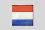 Nederlandse Vlag – Ontwerp 4 – Canvas Wandkunst in Vierkante Uitvoering