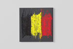 Belgische vlag – Vierkant Canvas Schilderij voor de Wand