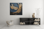 Abstracte Kunst in Olieverfstijl – Canvas Wanddecoratie in Vierkante Vorm