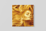 Gouden Vrouw – Modern Canvas Schilderij – Vierkante Canvas Wandkunst