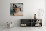 Bruin Paard – Vierkante Canvas Wanddecoratie – Canvas Wanddecoratie in Vierkante Vorm