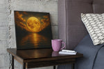 Volle Maan – Vierkant Canvas Kunst voor de Muur