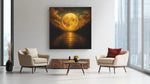 Volle Maan – Vierkant Canvas Kunst voor de Muur