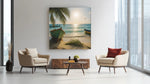Strand – Canvas Wandkunst in Vierkante Uitvoering