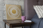 Abstracte Goudtinten – Canvas Wanddecoratie in Vierkante Vorm