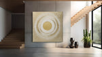 Abstracte Goudtinten – Canvas Wanddecoratie in Vierkante Vorm