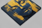 Vrouw in Goud en Grijs – Vierkante Canvas Wanddecoratie – Canvas Decoratie voor de Wand