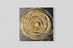 Gouden Cirkel – Canvas Wanddecoratie in Vierkante Vorm