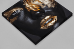 Vrouw met Goud – Canvas Schilderij als Wanddecoratie