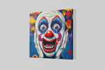 Clown – Vierkant Canvas Kunstwerk voor het Interieur