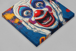 Clown – Vierkant Canvas Kunstwerk voor het Interieur