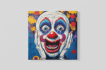 Clown – Vierkant Canvas Kunstwerk voor het Interieur